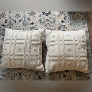 Threshold Cream Geometric Accent Pillow Covers